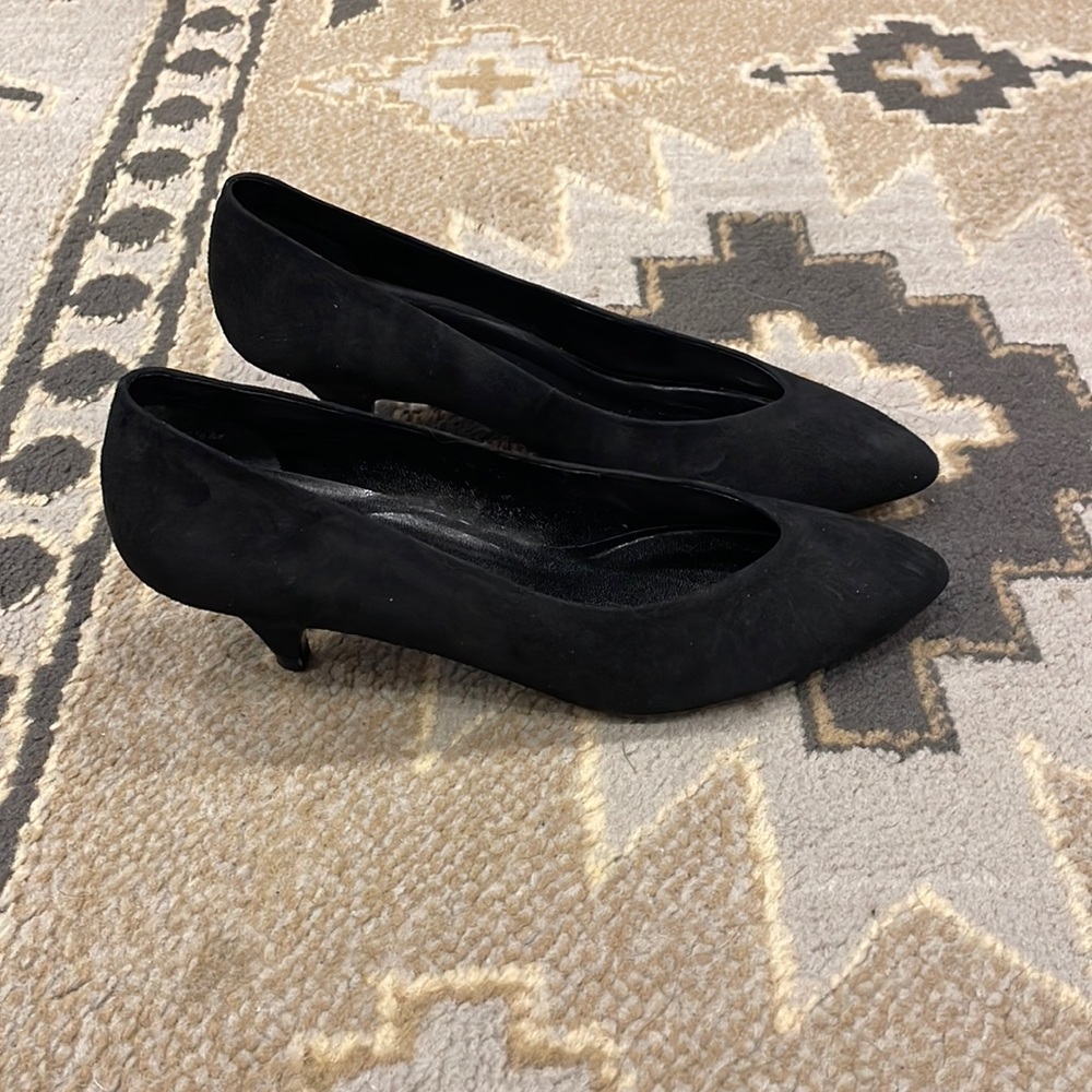 Picassos Black Leather Heels